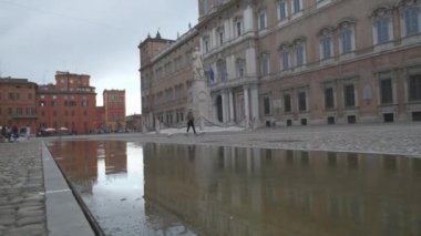 Modena İtalya Roma Plaza 'nın genel görünümü. Yüksek kalite 4k görüntü