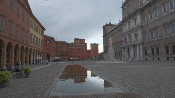 Modena Olaszország Áttekintése Róma Plaza Kiváló Minőségű Felvételek — Stock videók