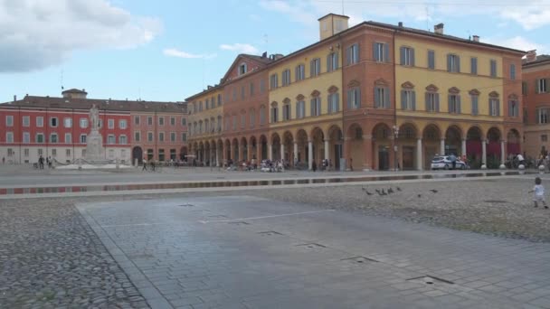 Modena Italien Översikt Över Rom Plaza Högkvalitativ Film — Stockvideo