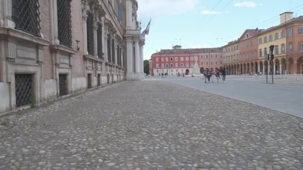 Modena Ltalia Oversikt Roma Plaza Opptak Høy Kvalitet – stockvideo