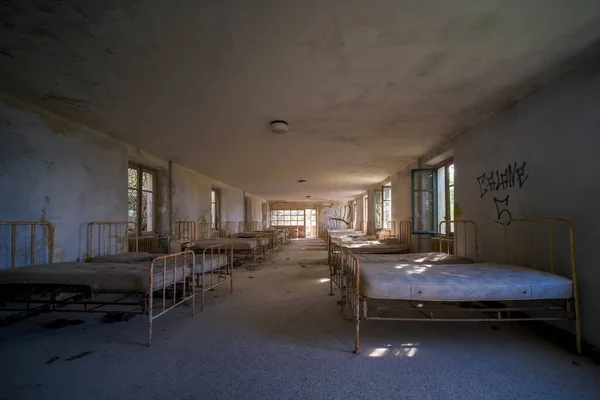 Orphanage Dormitory Large Abandoned House High Quality Photo — Zdjęcie stockowe