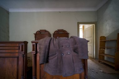 orphanage dormitory in large abandoned house. High quality photo
