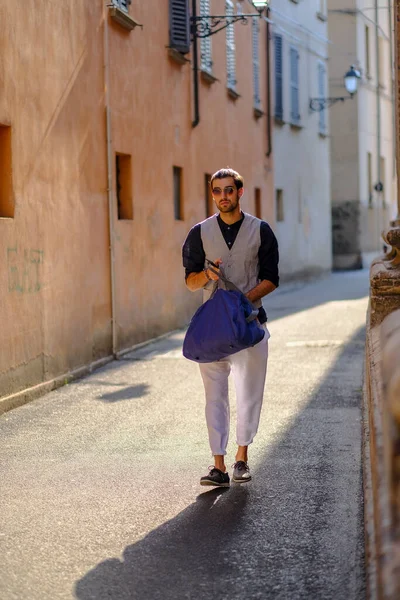 Handsome Italian Dark Haired Guy Waistcoat High Quality Photo — Φωτογραφία Αρχείου