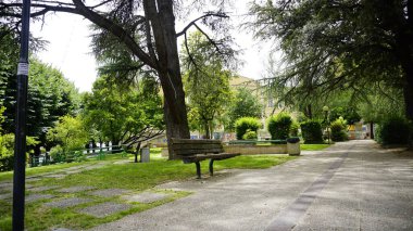 Marsciano Perugia belediyesinin ortaçağ tarihi merkezine park edin. Yüksek kalite fotoğraf