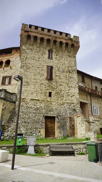 Středověké Historické Centrum Obce Marsciano Perugia Kvalitní Fotografie — Stock fotografie