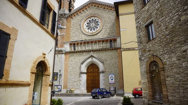 Iglesia Centro Histórico Medieval Ciudad Marsciano Perugia Foto Alta Calidad — Foto de Stock