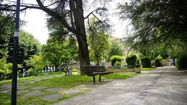 Parco Nel Centro Storico Medievale Del Comune Marsciano Perugia Foto — Foto Stock