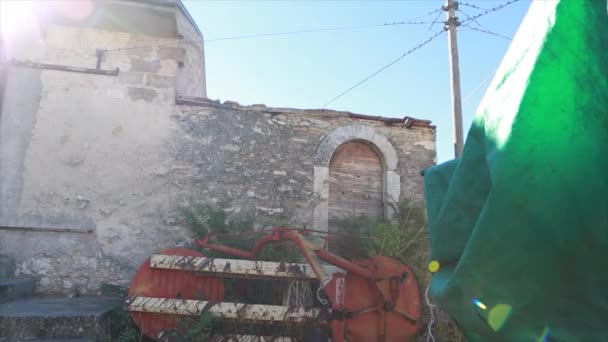 Velho Galpão Rural Ferramenta Galpão Abruzzo Itália Imagens Alta Qualidade — Vídeo de Stock