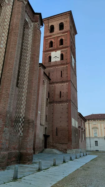 Kathedrale Santa Maria Assunta Von Asti Italien Hochwertiges Foto — Stockfoto