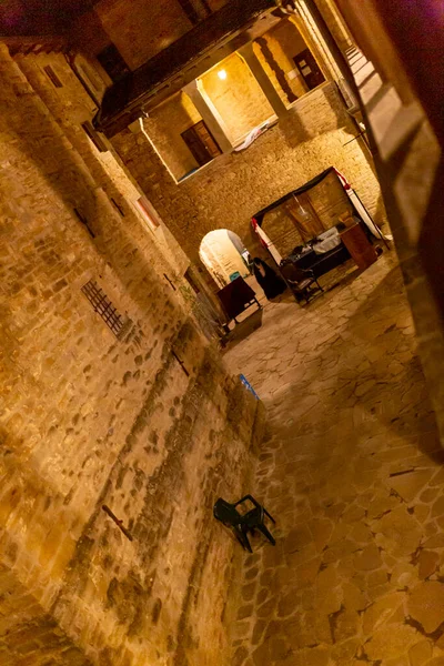 Castello Fortezza Montefiorino Modena Notte Panoramica Foto Alta Qualità — Foto Stock