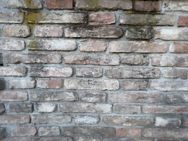 Eski kırmızı tuğlalı taş duvar. Yüksek kalite fotoğraf