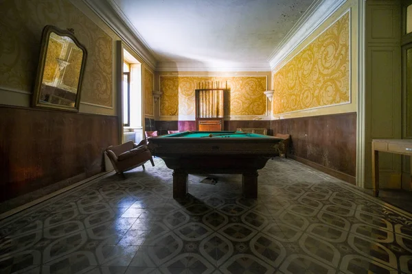 recreation room in abandoned school orphanage. High quality photo