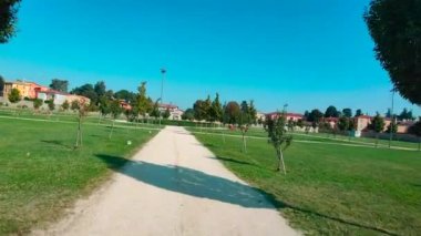 Sanvitale kale bahçesi Sala Baganza Parma. Yüksek kalite 4k görüntü