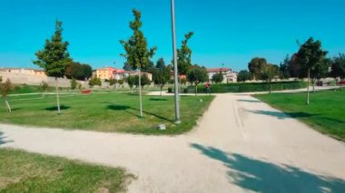 Sanvitale kale bahçesi Sala Baganza Parma. Yüksek kalite 4k görüntü