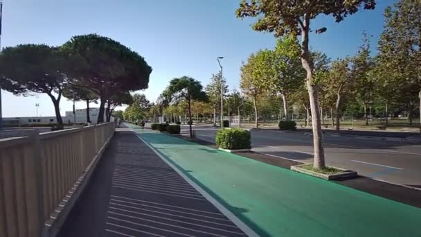 Caminar Carril Bici Cesenatico Riviera Romaña Provincia Forli Cesena Imágenes — Vídeos de Stock