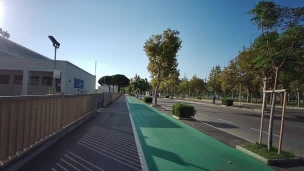 Caminar Carril Bici Cesenatico Riviera Romaña Provincia Forli Cesena Imágenes — Vídeos de Stock