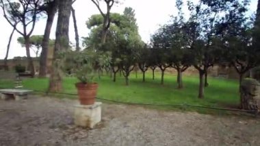 Roma 'daki Aventine Hill' deki Orange Garden 'da. Yüksek kalite 4k görüntü