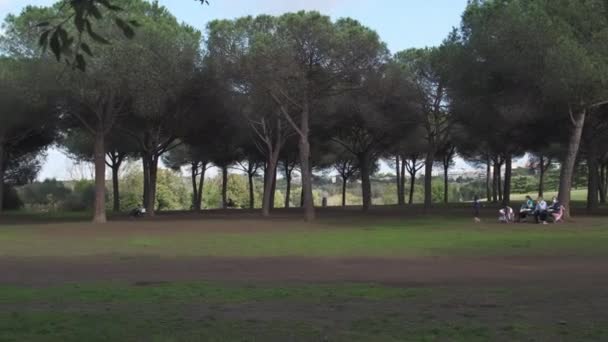 Panoramica Del Parco Villa Pamphili Roma Nella Giornata Sole Filmati — Video Stock