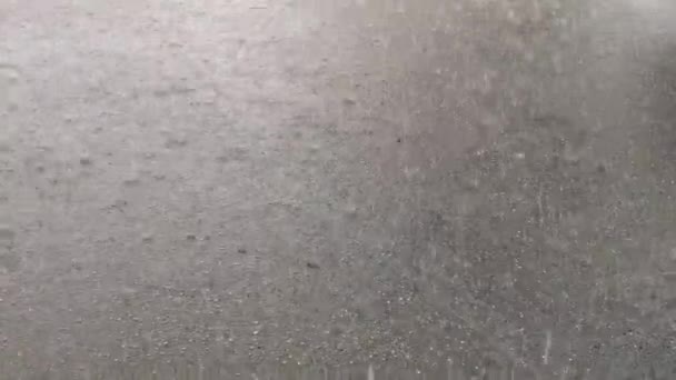 Heavy Rain Hail Asphalt High Quality Footage — Stock Video