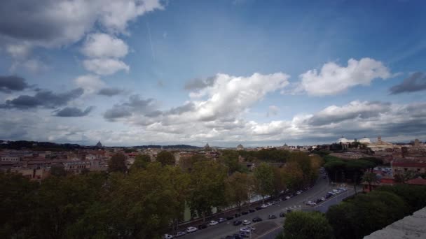 Оранжевый Сад Авентинском Холме Риме Панорама Города Высококачественные Кадры — стоковое видео