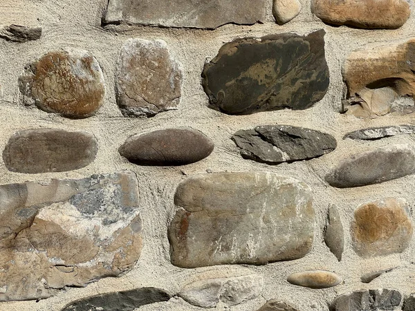 Ortaçağ Taş Çakıl Taşlarıyla Dolu Kale Duvarları Yüksek Kalite Fotoğraf — Stok fotoğraf