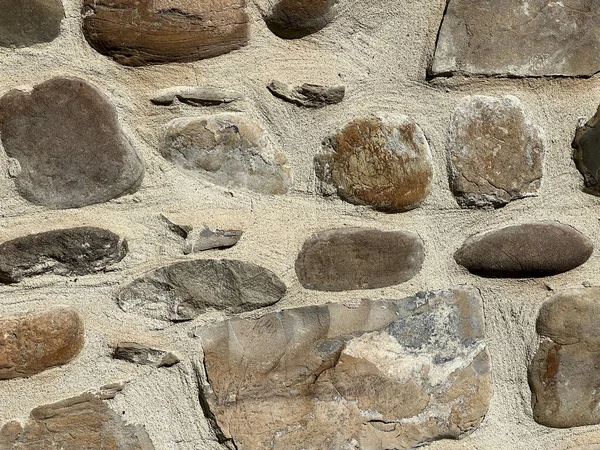 Średniowieczne Mury Zamkowe Kamyków Kamieni Wysokiej Jakości Zdjęcie — Zdjęcie stockowe