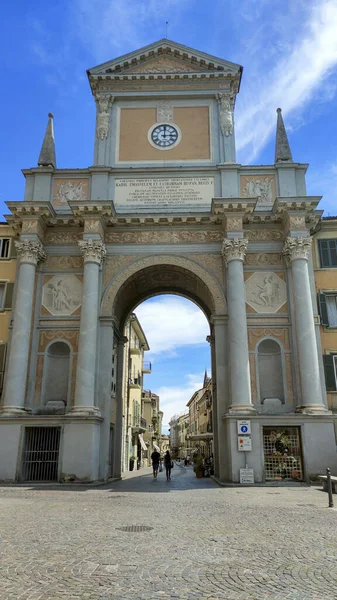 Chieri Turin Entrance Arch City Sunny Day High Quality Photo — Stock Photo, Image