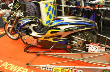 Verona, İtalya - 2018 01 16: Verona Bisiklet Fuarı Özel ve Bisikletler Sürükleme Motoru. Yüksek kalite fotoğraf