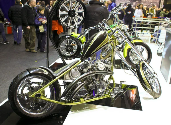 Verona, İtalya - 2018 MBE Verona Bisiklet Fuarı Bisiklet Fuarı ve Özel Araba Fuarı - özel boyalı bisiklet. Yüksek kalite fotoğraf