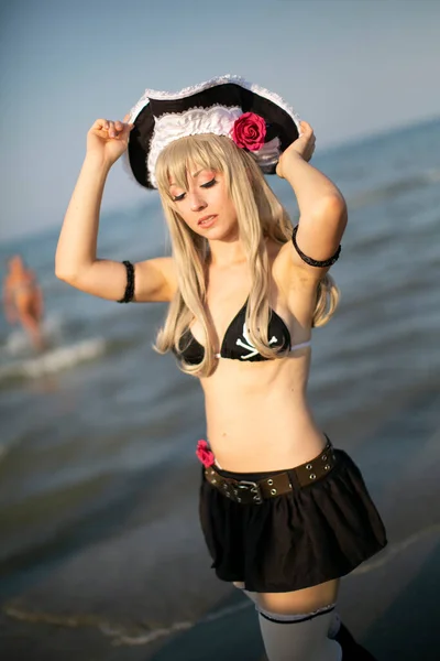 Rimini Italy 2016 Rimini Comics Free Cosplay Event Beach Seaside — Photo