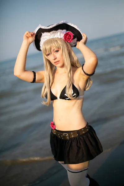 Rimini Italy 2016 Rimini Comics Free Cosplay Event Beach Seaside — Photo