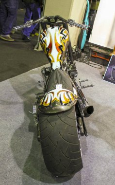 Verona, İtalya - 2018 MBE Verona Bisiklet Fuarı Bisiklet Fuarı ve Özel Araba Fuarı - özel boyalı bisiklet. Yüksek kalite fotoğraf