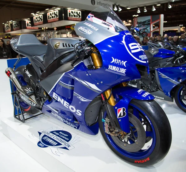 Μιλάνο Ιταλία 2012 Eicma Motor Bike Event Yamaha Jorge Lorenzo — Φωτογραφία Αρχείου