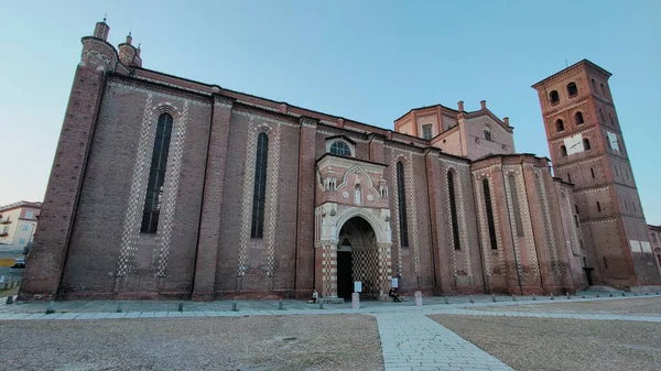 Catedral Santa Maria Assunta Asti Itália Foto Alta Qualidade — Fotografia de Stock