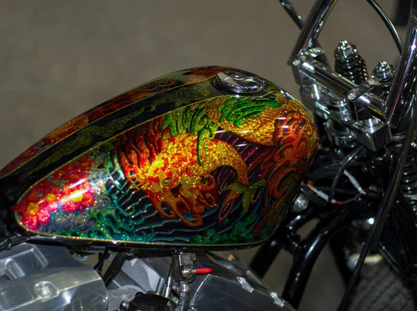 Verona, İtalya - 2018 MBE Verona Bisiklet Fuarı Bisiklet Fuarı ve Özel Araba Fuarı - özel boyalı bisiklet. Yüksek kalite fotoğraf