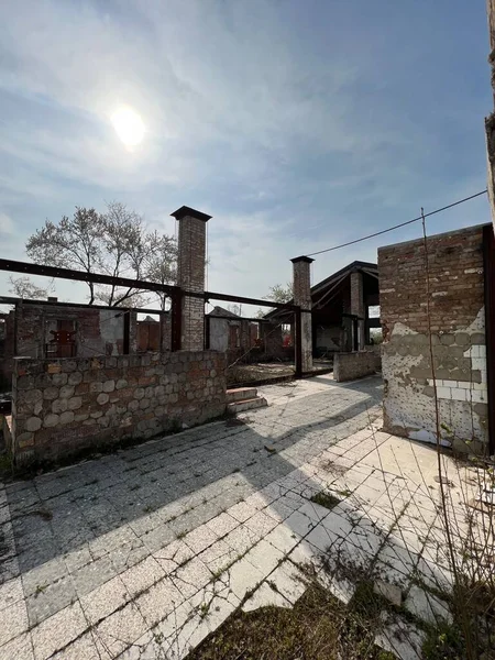 Interior Ruins Concentration Camp Fossoli Carpi Italy High Quality Photo — стоковое фото