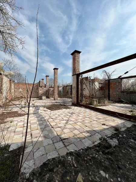 Interiér Trosky Koncentračního Tábora Fossoli Carpi Itálie Kvalitní Fotografie — Stock fotografie