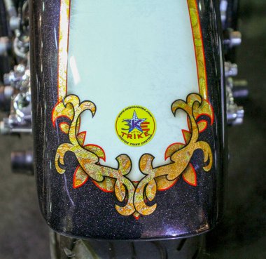 Verona, İtalya - 2018 MBE Verona Bisiklet Fuarı Bisiklet Fuarı ve Özel Araba Fuarı - özel boyalı bisiklet. Yüksek kalite fotoğraf