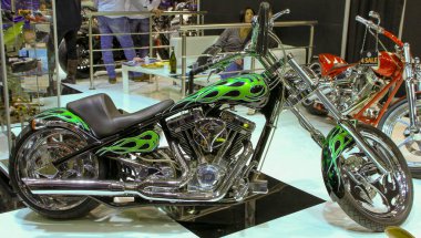 Verona, İtalya - 2018 MBE Verona Bisiklet Fuarı Bisiklet Fuarı ve Özel Araba Fuarı - özel boyalı bisiklet. Yüksek kalite fotoğraf