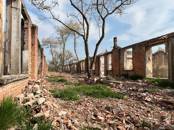 Interior Ruins Concentration Camp Fossoli Carpi Italy High Quality Photo — Stock Photo, Image