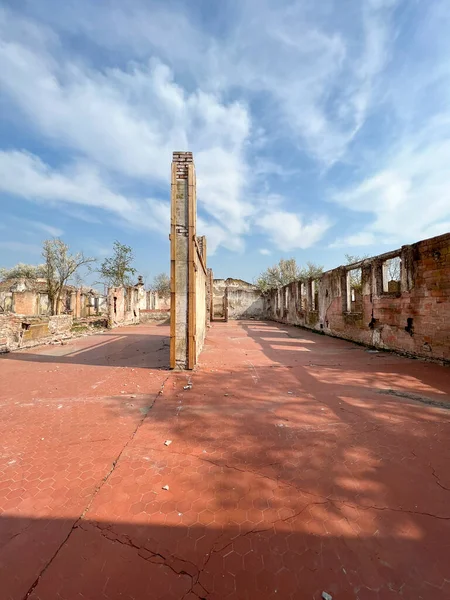 Interiör Och Ruiner Koncentrationsläger Fossoli Carpi Italien Högkvalitativt Foto — Stockfoto