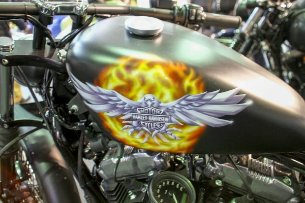 Verona Italien 2019 Veroba Bike Expo Airbrushed Tank Für Custom — Stockfoto