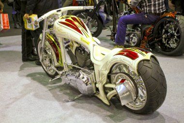 Verona, İtalya - 2018 MBE Verona Bisiklet Fuarı Bisiklet Fuarı ve Özel Araba Fuarı - özel boyalı bisiklet. Yüksek kalite fotoğraf