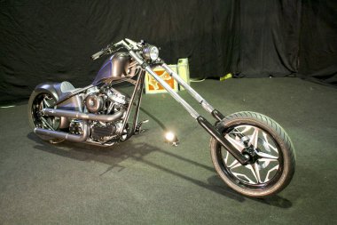 Verona, İtalya - 2018 MBE Verona Bisiklet Fuarı Bisiklet Fuarı ve Özel Araba Fuarı - özel boyalı bisiklet. Yüksek kalite fotoğraf