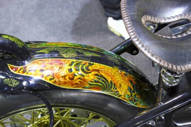 Verona, İtalya - 2018 0112: MBE Verona Bisiklet Fuarı Bisiklet Fuarı ve Özel Araba Fuarı - özel yapım tank safrası. Yüksek kalite fotoğraf