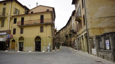 Marsciano Perugia belediyesinin ortaçağ tarihi merkezi. Yüksek kalite fotoğraf