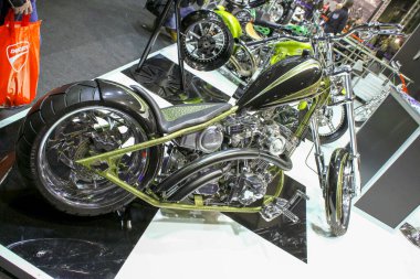 Verona, İtalya - 2018 MBE Verona Bisiklet Fuarı Bisiklet Fuarı ve Özel Araba Fuarı - özel boyalı bisiklet. Yüksek kalite fotoğraf