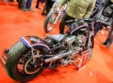 Verona, İtalya - 2018 MBE Verona Bisiklet Fuarı Bisiklet Fuarı ve Özel Araba Fuarı - özel boyalı bisiklet. Yüksek kalite fotoğraf