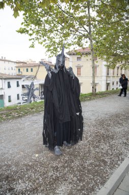 Lucca, İtalya - 2018 10 31: Lucca Comics ücretsiz kostüm etkinliği Sauron Lord of the Ring çevresinde. Yüksek kalite fotoğraf