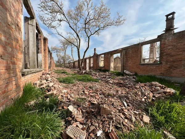 Fossoli Carpi意大利集中营的内部和废墟 高质量的照片 — 图库照片